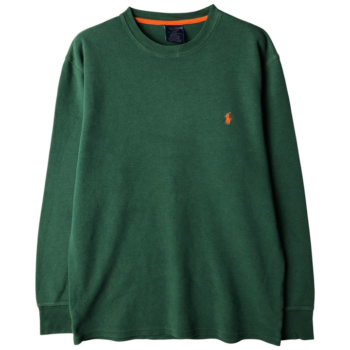 Ralph Lauren POLO RALPH LAUREN SLEEPWEAR Thermal Long T-Shirt, Men's Size L cotton Green type dark green Vintage Second Hand