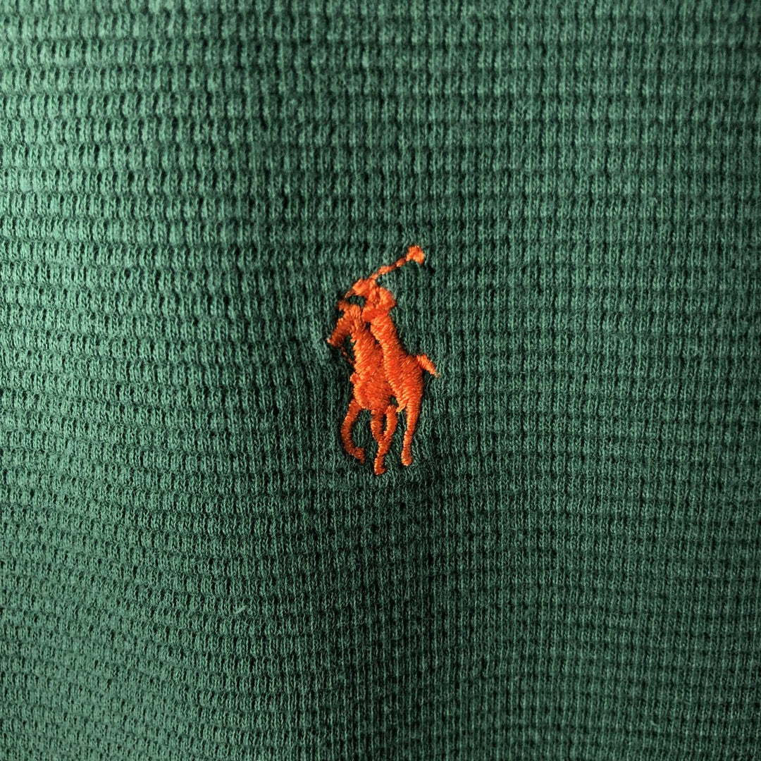 Ralph Lauren POLO RALPH LAUREN SLEEPWEAR Thermal Long T-Shirt, Men's Size L cotton Green type dark green Vintage Second Hand