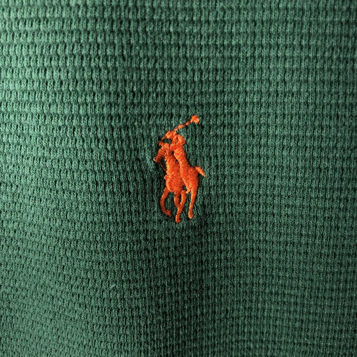 Ralph Lauren POLO RALPH LAUREN SLEEPWEAR Thermal Long T-Shirt, Men's Size L cotton Green type dark green Vintage Second Hand