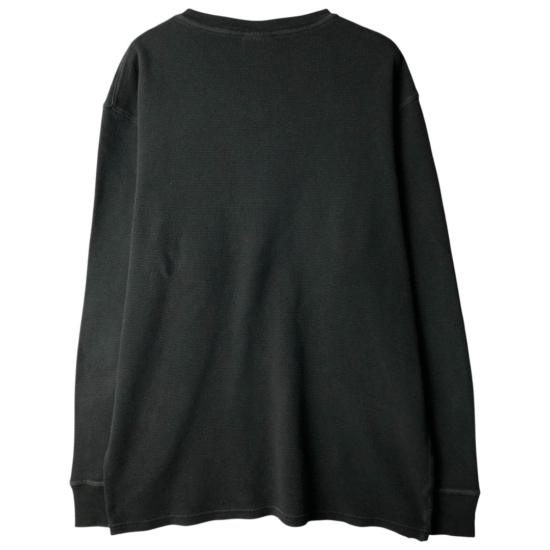 Ralph Lauren Polo Ralph Lauren Sleepwear V-neck Thermal Long T-shirt, Waffle, Men's XXL cotton black type Vintage Second Hand