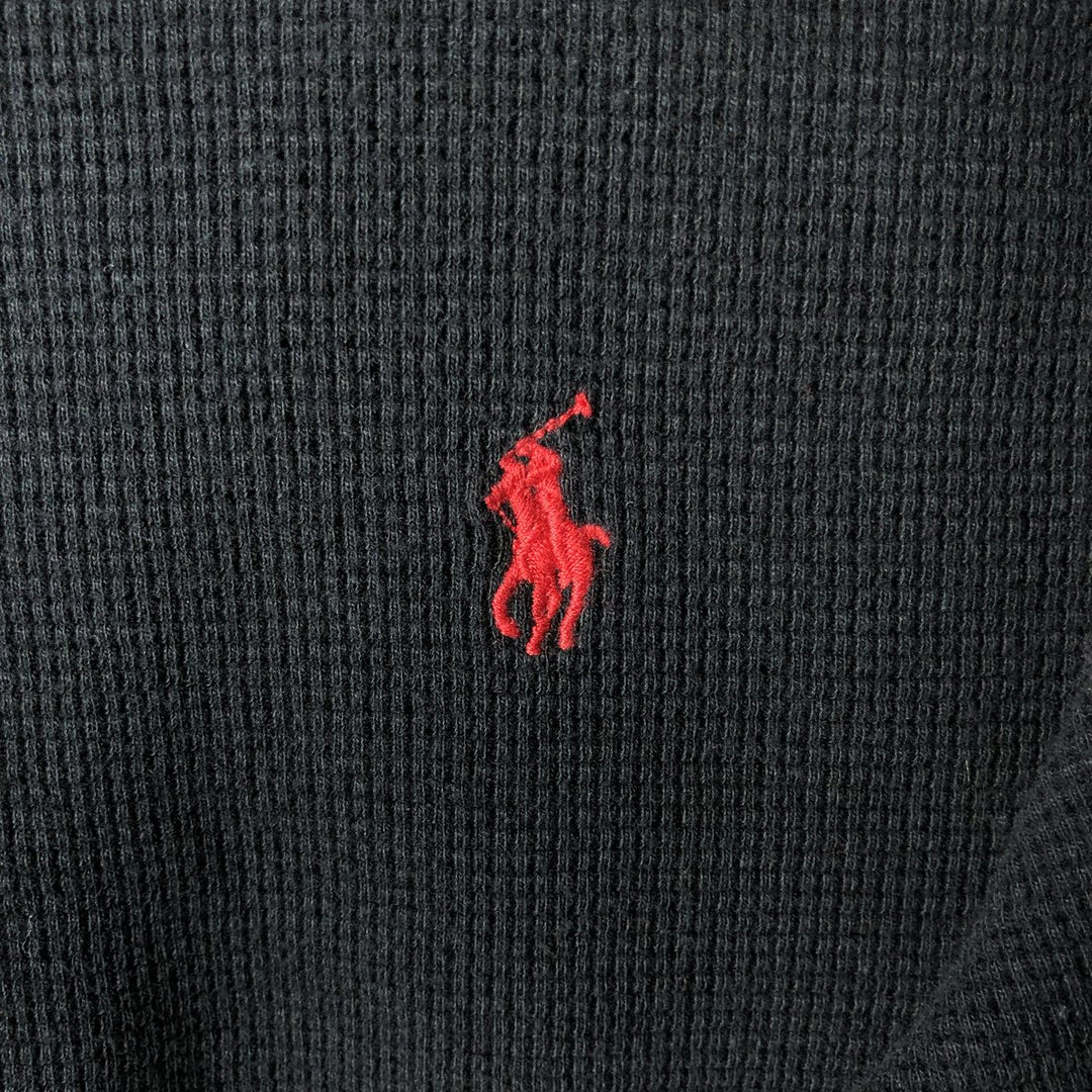 Ralph Lauren Polo Ralph Lauren Sleepwear Thermal T-Shirt, Waffle, Men's Size L cotton black type Vintage Second Hand