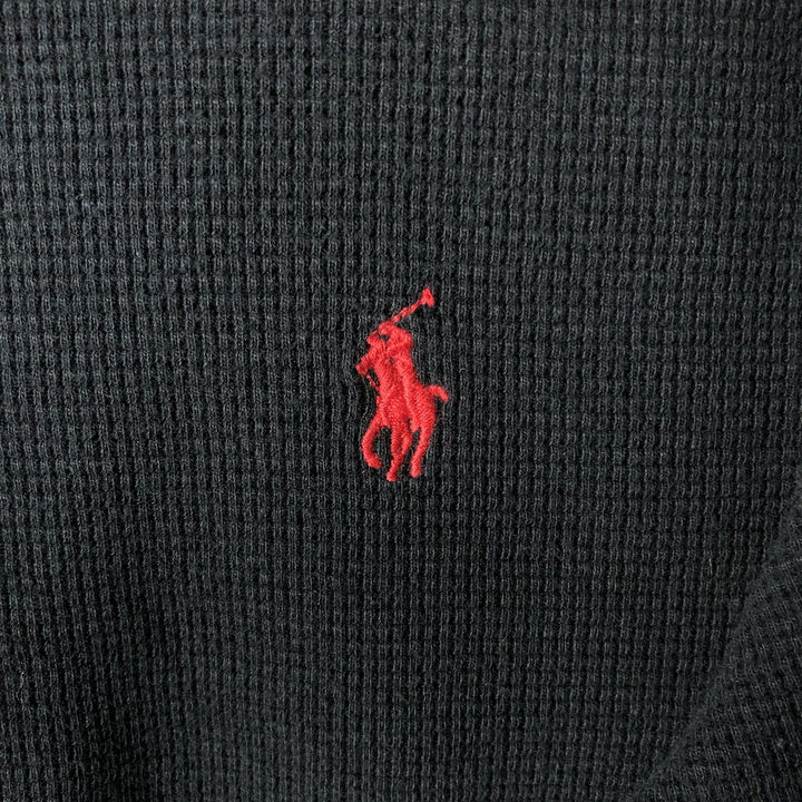 Ralph Lauren Polo Ralph Lauren Sleepwear Thermal T-Shirt, Waffle, Men's Size L cotton black type Vintage Second Hand