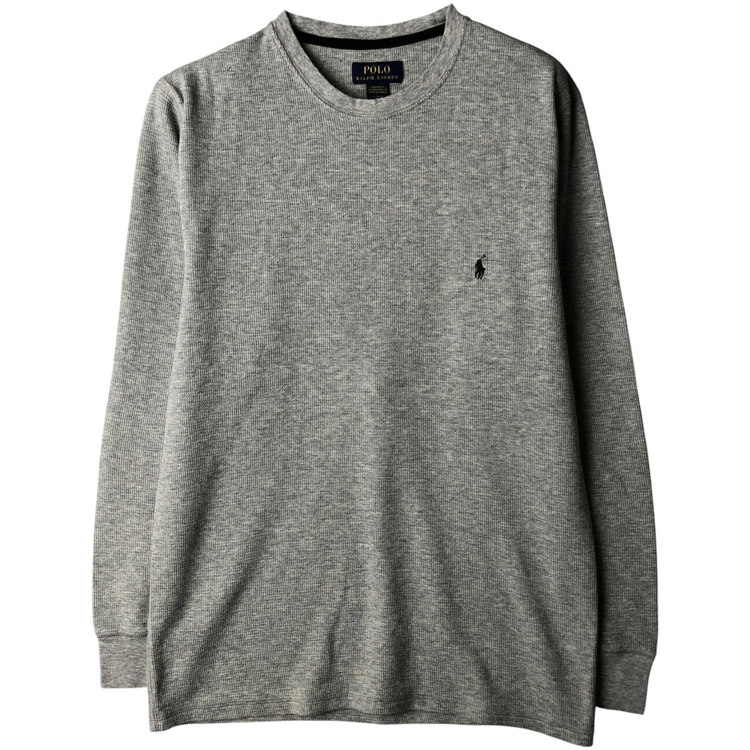 Ralph Lauren POLO RALPH LAUREN SLEEPWEAR Thermal Long T-Shirt, Men's Size L unclear gray type Vintage Second Hand
