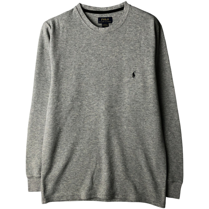 Ralph Lauren POLO RALPH LAUREN SLEEPWEAR Thermal Long T-Shirt, Men's Size L unclear gray type Vintage Second Hand