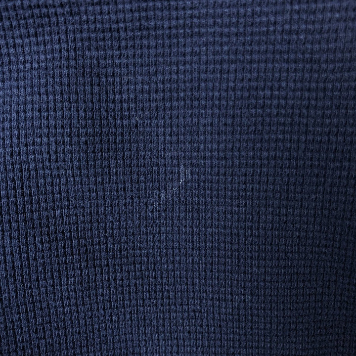 Ralph Lauren POLO RALPH LAUREN V-neck thermal long sleeve T-shirt waffle men's XL size cotton navy blue type Vintage Second Hand
