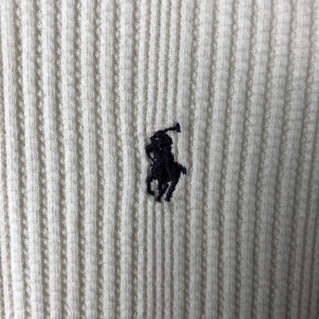 Ralph Lauren POLO by Ralph Lauren UNDERWEAR Thermal Long T-Shirt, Men's Size L cotton pale white type Vintage Second Hand