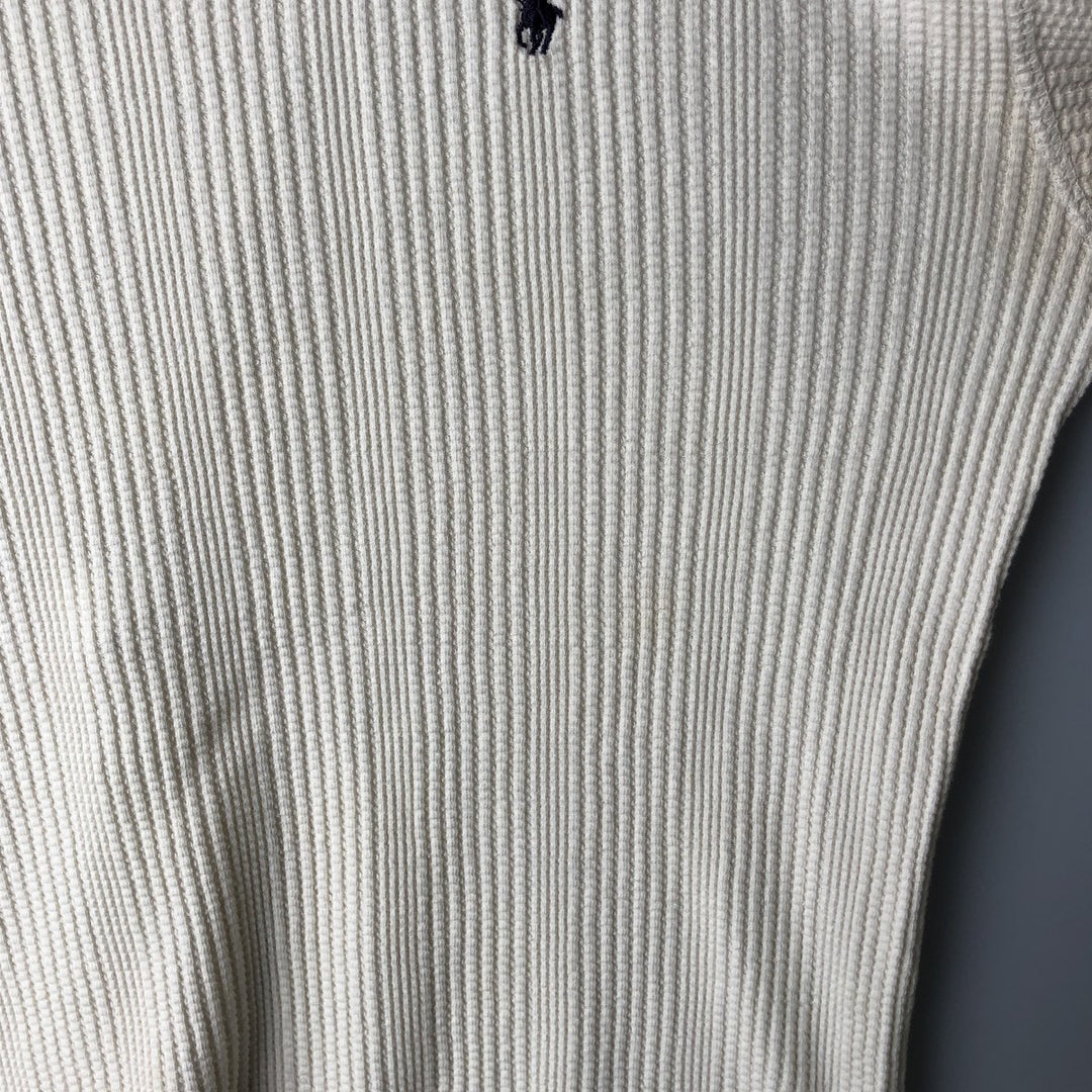 Ralph Lauren POLO by Ralph Lauren UNDERWEAR Thermal Long T-Shirt, Men's Size L cotton pale white type Vintage Second Hand