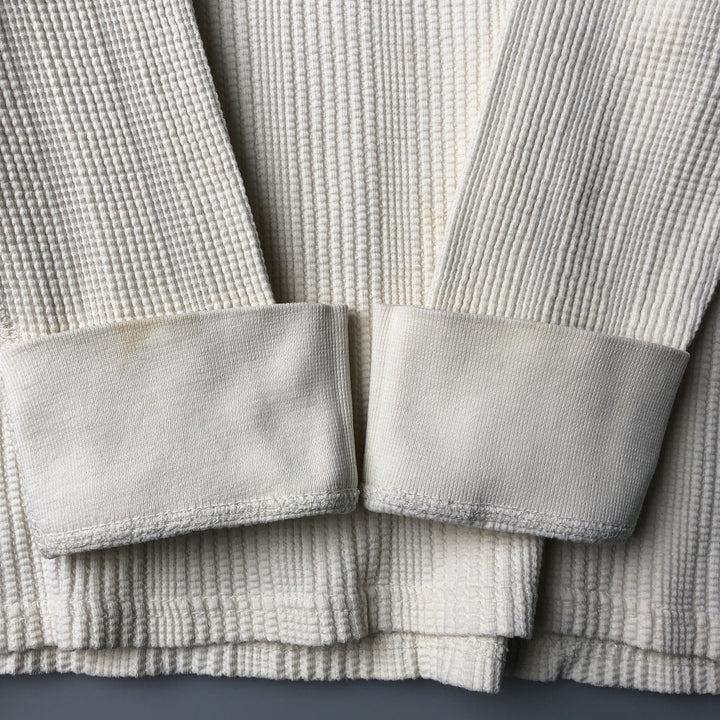 Ralph Lauren POLO by Ralph Lauren UNDERWEAR Thermal Long T-Shirt, Men's Size L cotton pale white type Vintage Second Hand