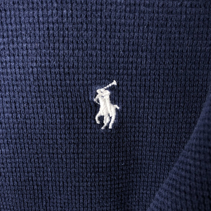 Ralph Lauren POLO RALPH LAUREN Thermal Long T-Shirt, Men's Size M cotton navy blue type Vintage Second Hand