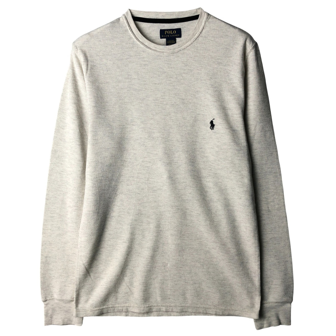 Ralph Lauren POLO RALPH LAUREN Thermal Long T-Shirt, Men's Size M unclear pale white type Vintage Second Hand