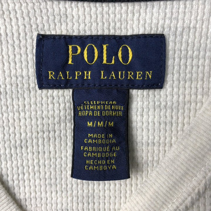 Ralph Lauren POLO RALPH LAUREN Thermal Long T-Shirt, Men's Size M unclear pale white type Vintage Second Hand