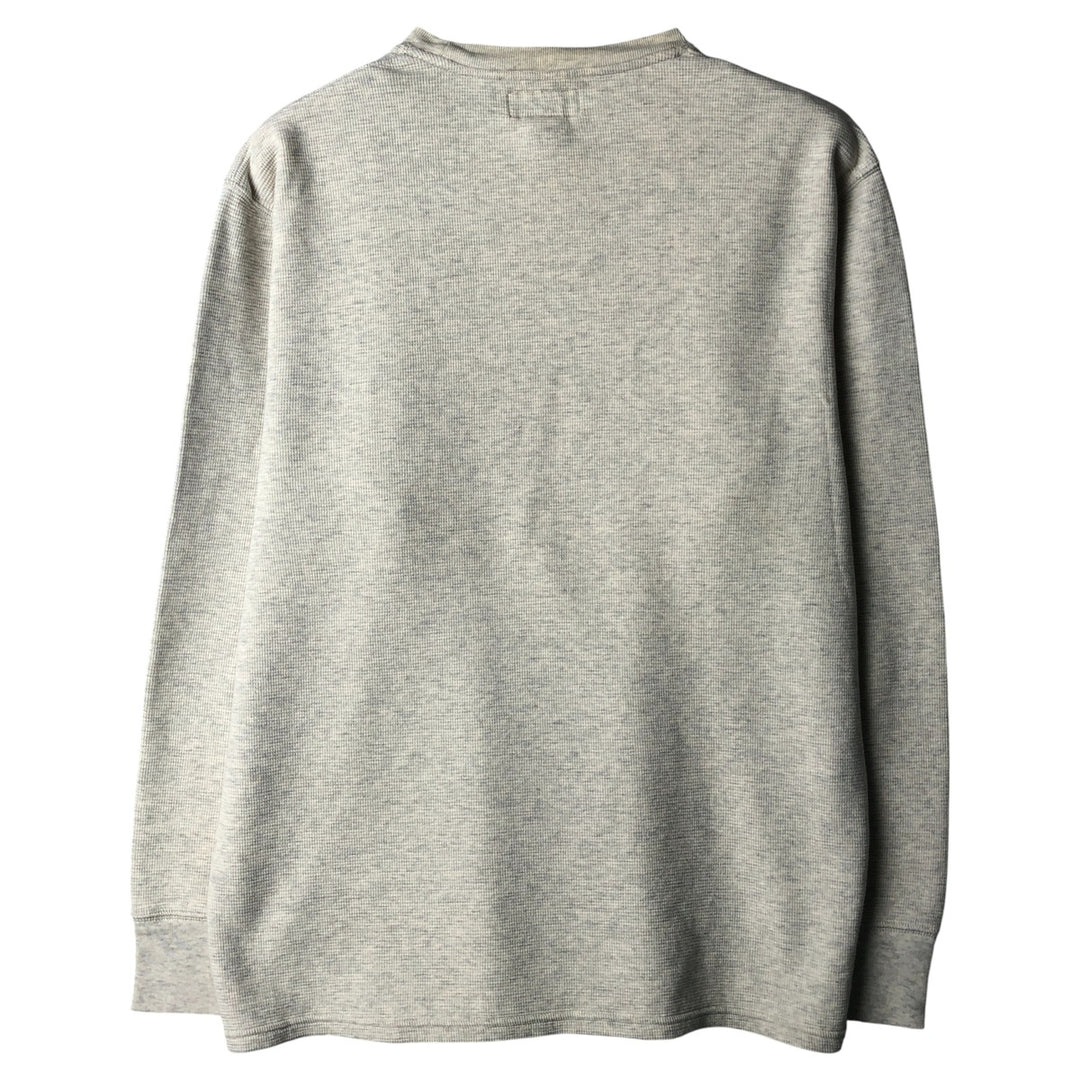 Ralph Lauren POLO RALPH LAUREN Thermal Long T-Shirt Men's Size L cotton ivory Vintage Second Hand