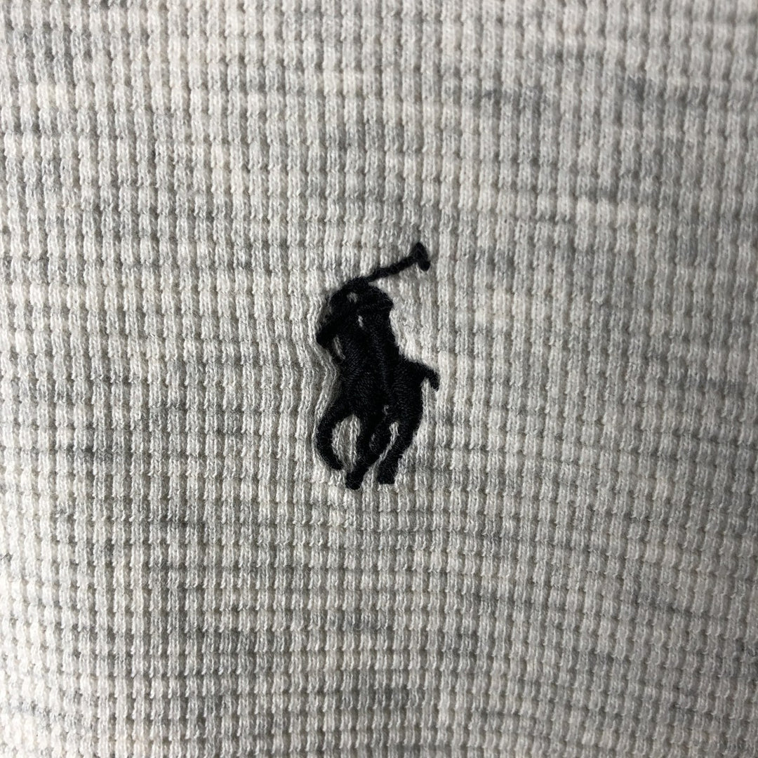 Ralph Lauren POLO RALPH LAUREN Thermal Long T-Shirt Men's Size L cotton ivory Vintage Second Hand