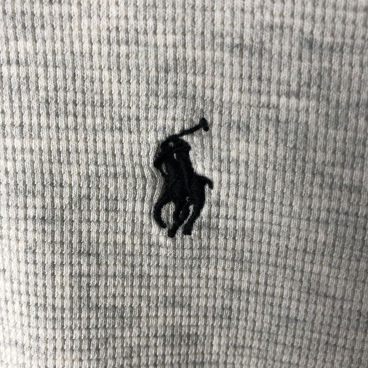 Ralph Lauren POLO RALPH LAUREN Thermal Long T-Shirt Men's Size L cotton ivory Vintage Second Hand