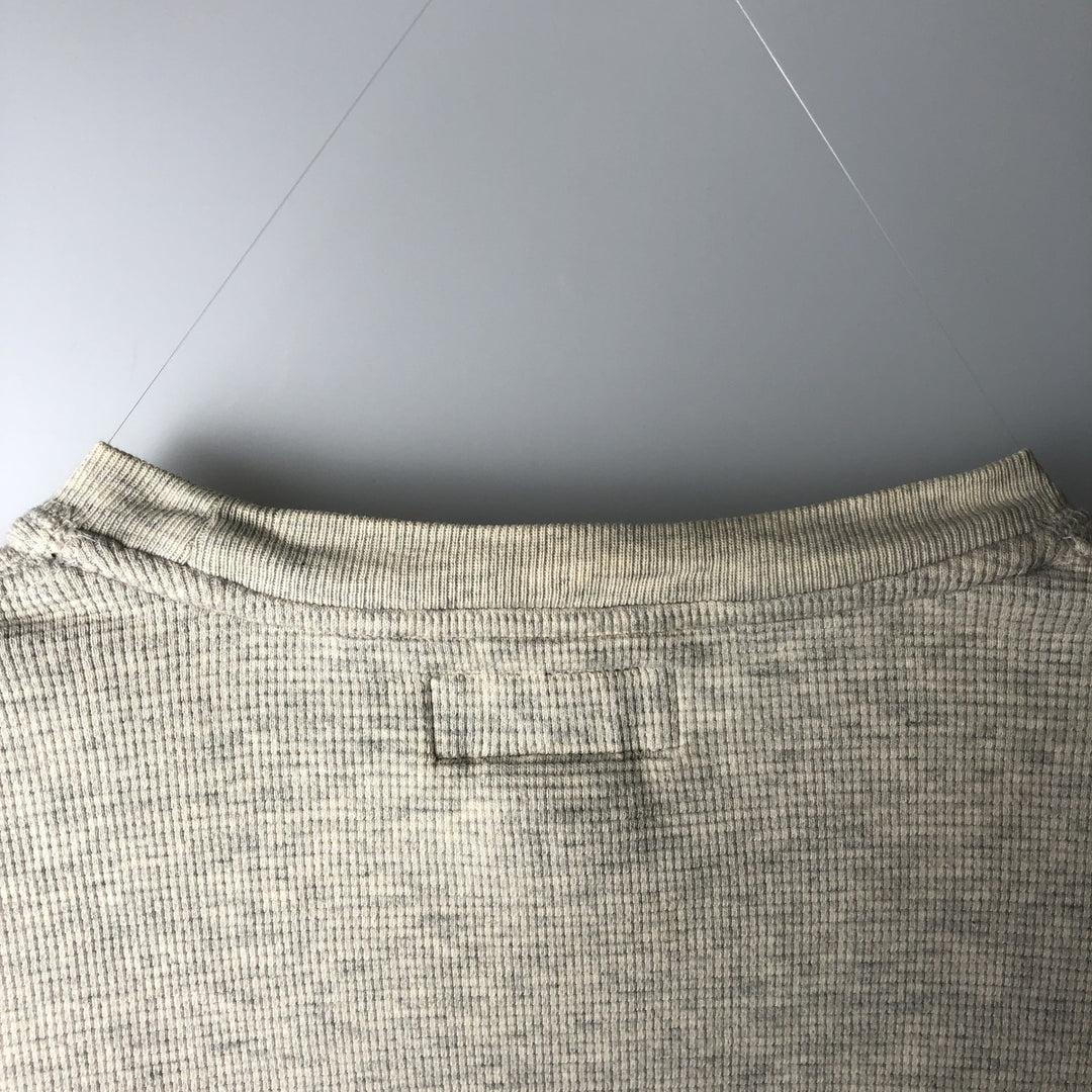 Ralph Lauren POLO RALPH LAUREN Thermal Long T-Shirt Men's Size L cotton ivory Vintage Second Hand