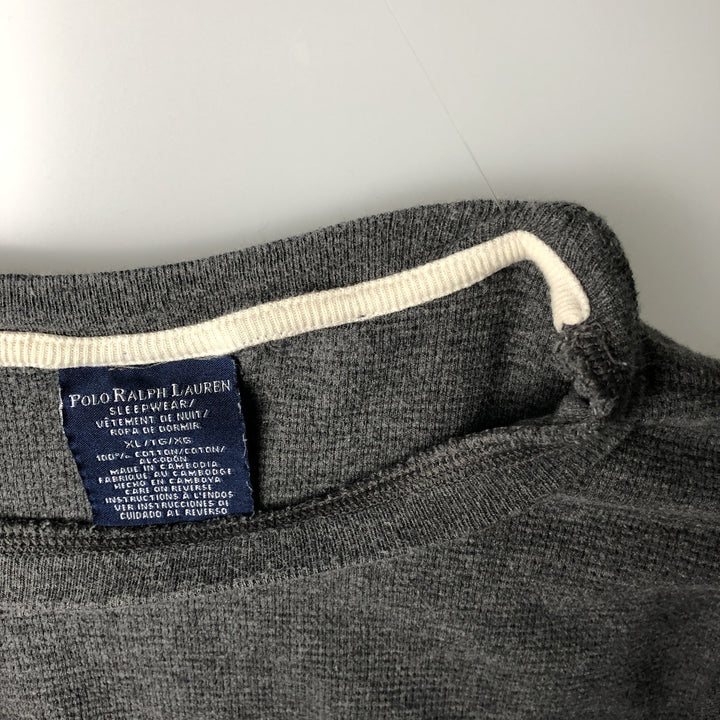 Ralph Lauren Polo Ralph Lauren Sleepwear Thermal Long T-Shirt, Men's XL cotton gray type Vintage Second Hand