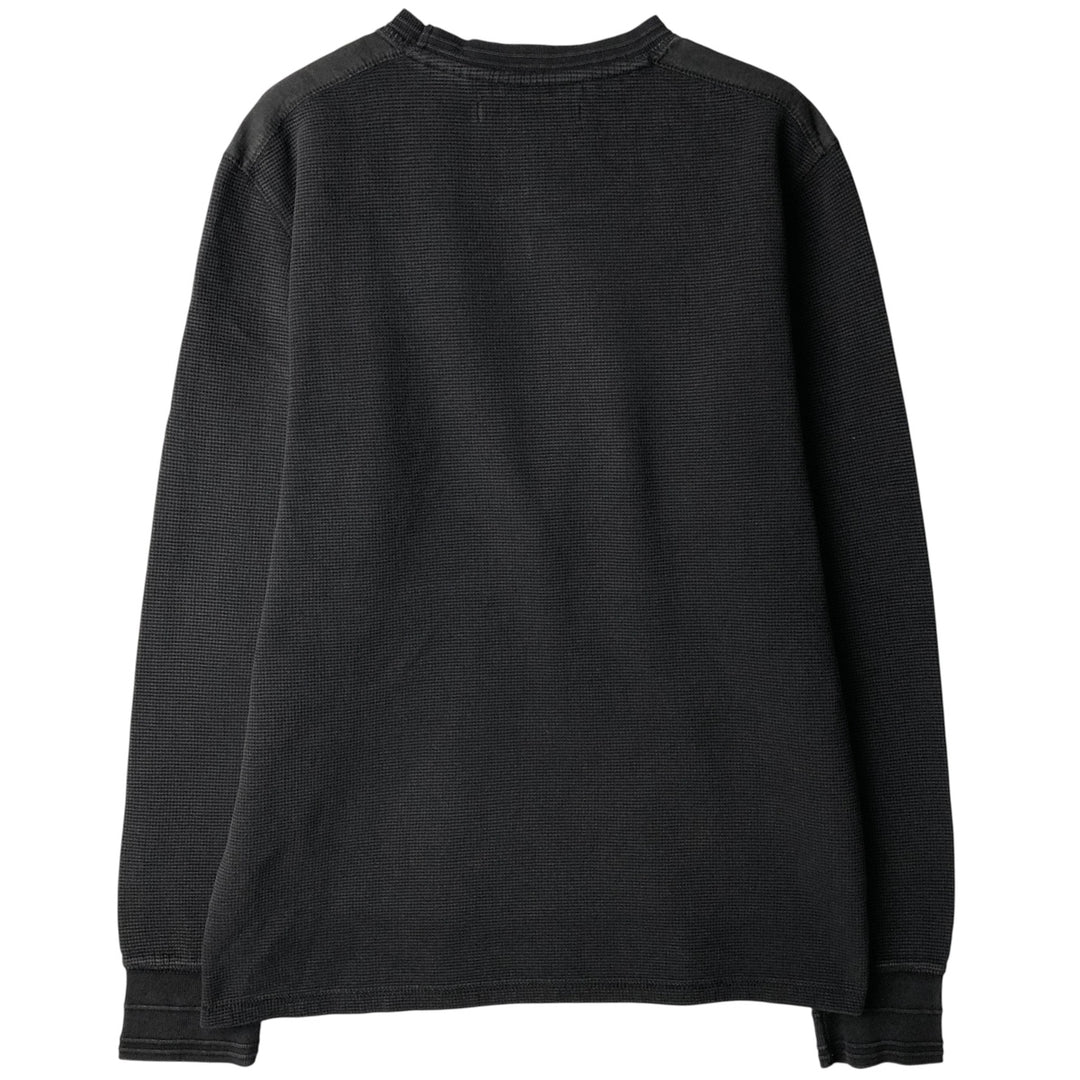 Vintage Calvin Klein Jeans Thermal Long T-Shirt, Waffle, Men's Size L cotton black type Vintage Second Hand