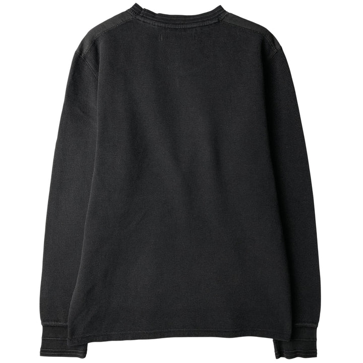 Vintage Calvin Klein Jeans Thermal Long T-Shirt, Waffle, Men's Size L cotton black type Vintage Second Hand