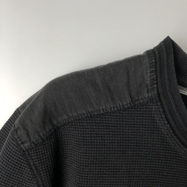 Vintage Calvin Klein Jeans Thermal Long T-Shirt, Waffle, Men's Size L cotton black type Vintage Second Hand
