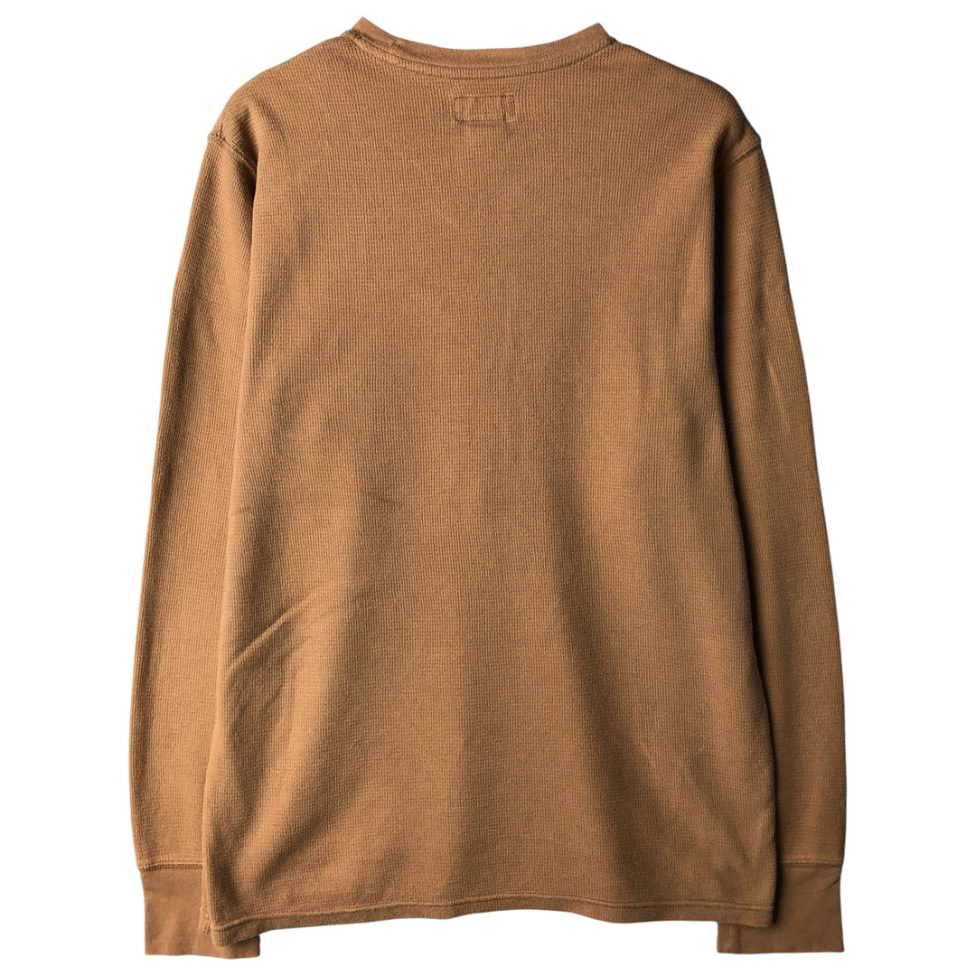 Ralph Lauren POLO RALPH LAUREN Thermal Long T-Shirt Men's Size L cotton beige type brown Vintage Second Hand