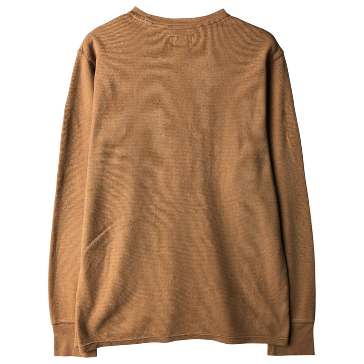 Ralph Lauren POLO RALPH LAUREN Thermal Long T-Shirt Men's Size L cotton beige type brown Vintage Second Hand