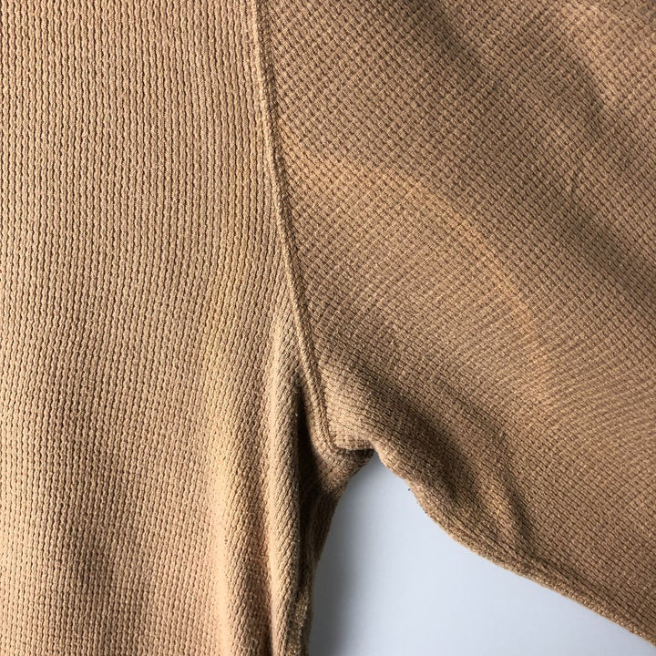 Ralph Lauren POLO RALPH LAUREN Thermal Long T-Shirt Men's Size L cotton beige type brown Vintage Second Hand