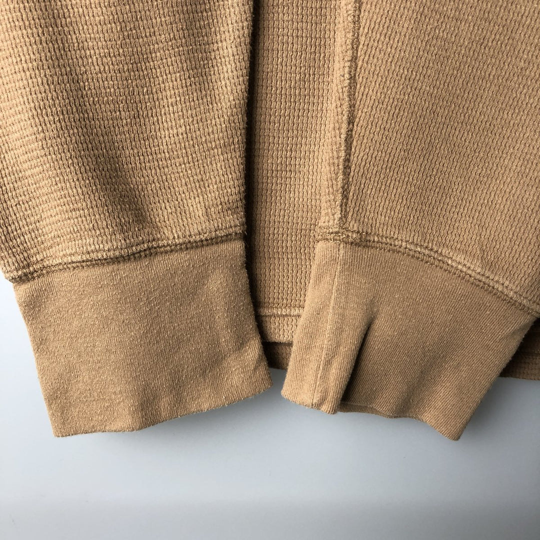 Ralph Lauren POLO RALPH LAUREN Thermal Long T-Shirt Men's Size L cotton beige type brown Vintage Second Hand