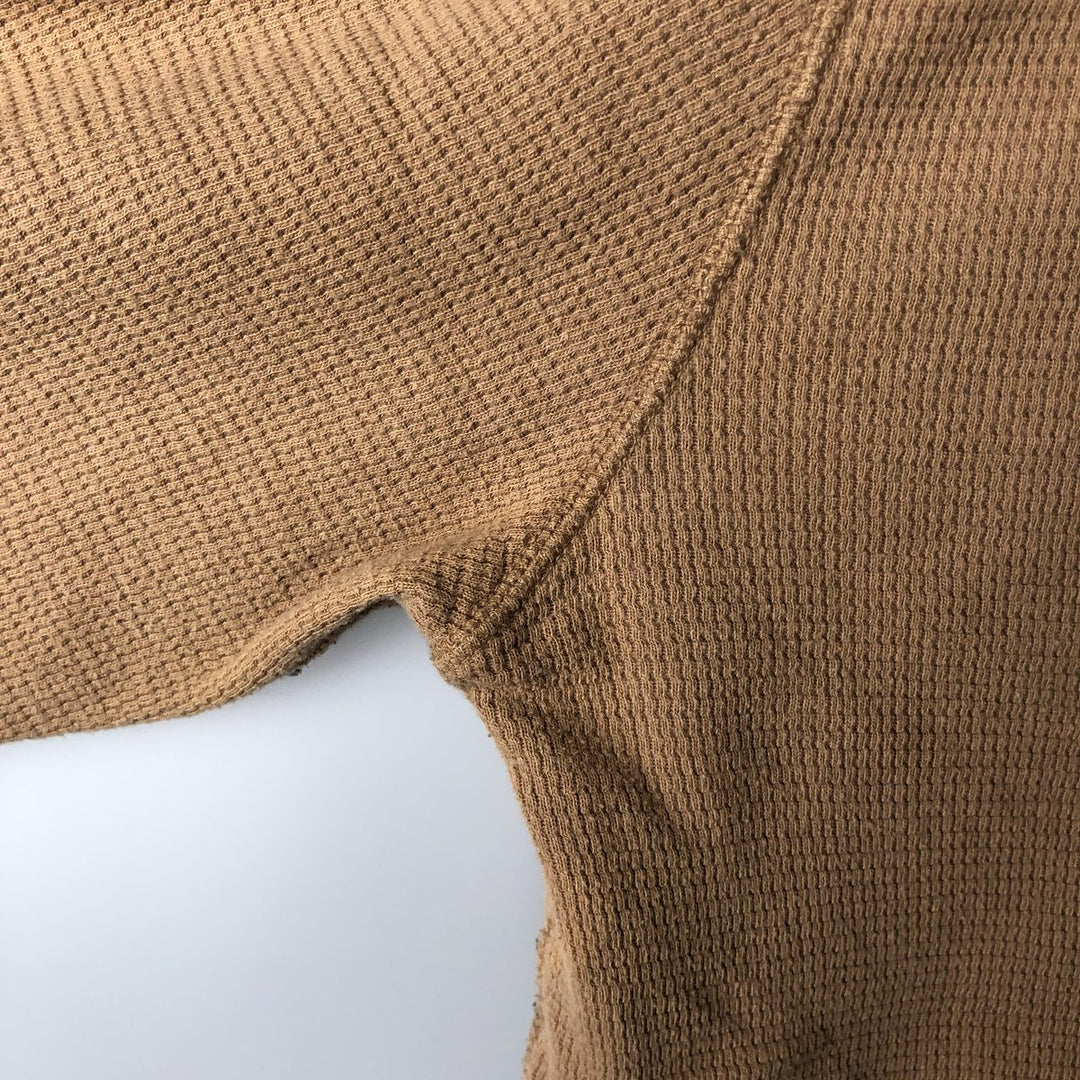 Ralph Lauren POLO RALPH LAUREN Thermal Long T-Shirt Men's Size L cotton beige type brown Vintage Second Hand