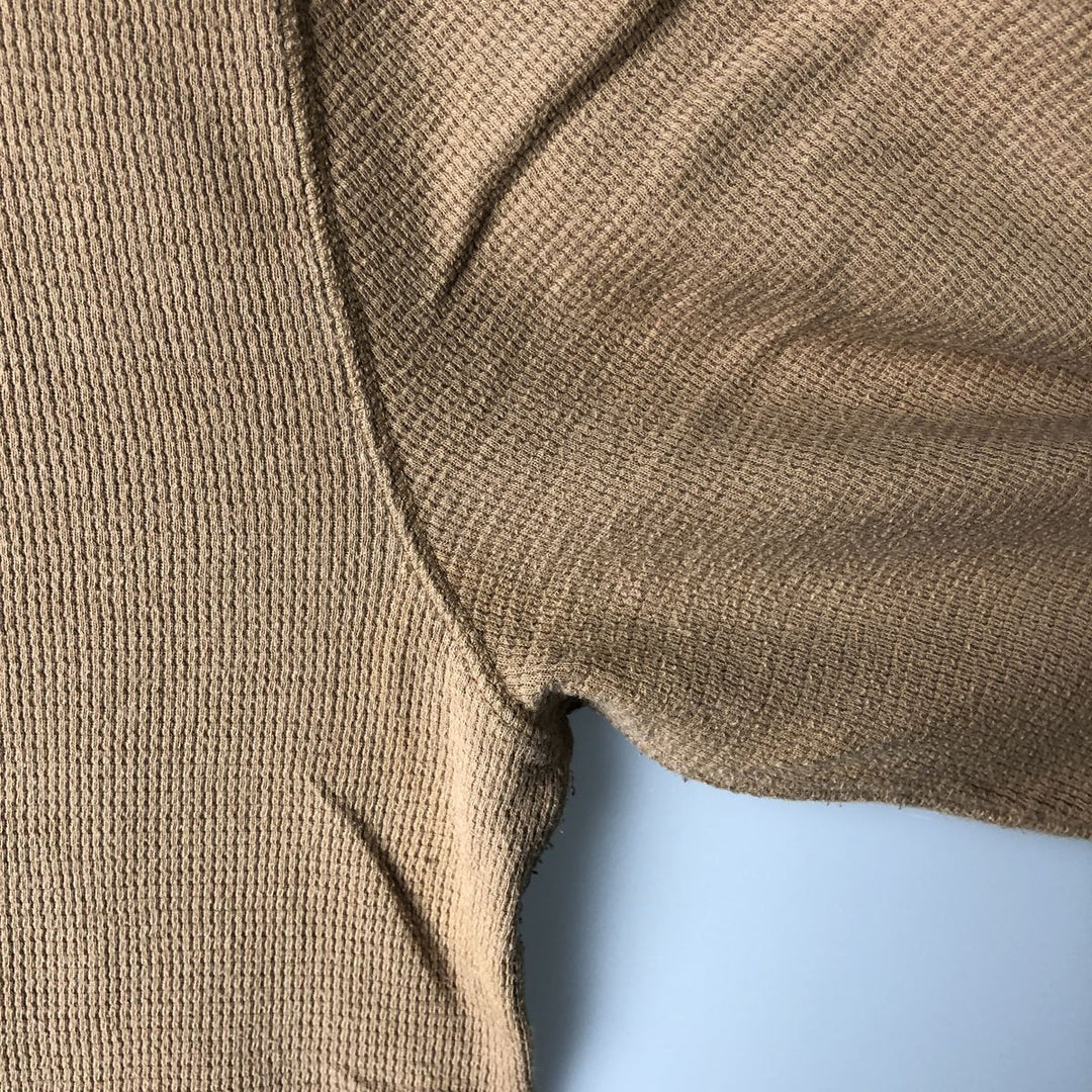 Ralph Lauren POLO RALPH LAUREN Thermal Long T-Shirt Men's Size L cotton beige type brown Vintage Second Hand