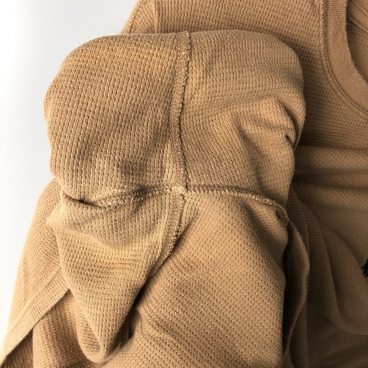 Ralph Lauren POLO RALPH LAUREN Thermal Long T-Shirt Men's Size L cotton beige type brown Vintage Second Hand