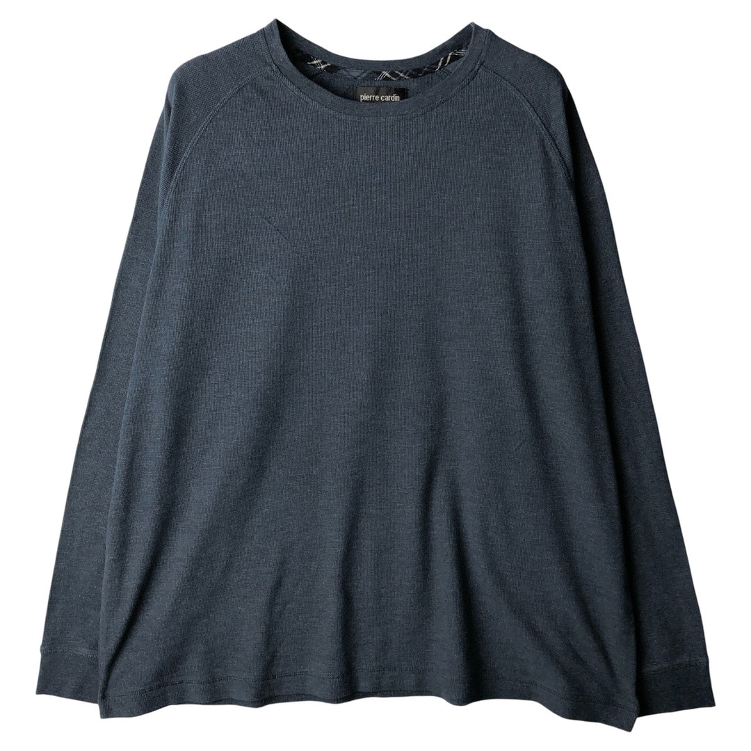 Pierre Cardin Thermal Long T-Shirt, Men's XL cotton navy blue type Vintage Second Hand