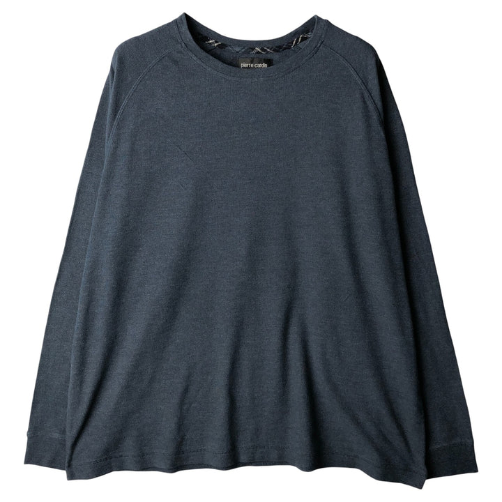Pierre Cardin Thermal Long T-Shirt, Men's XL cotton navy blue type Vintage Second Hand