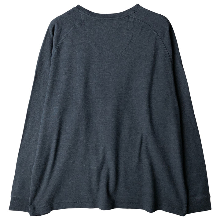 Pierre Cardin Thermal Long T-Shirt, Men's XL cotton navy blue type Vintage Second Hand