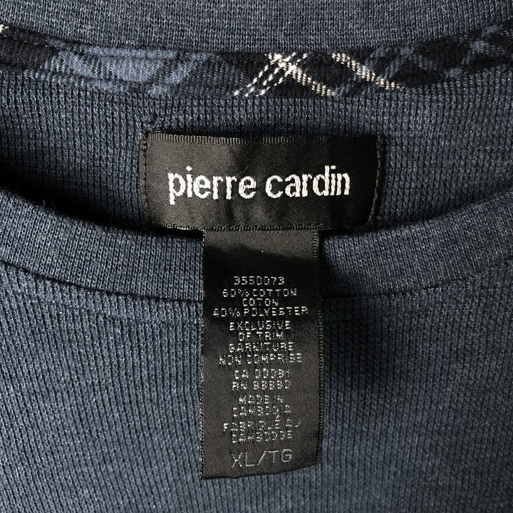 Pierre Cardin Thermal Long T-Shirt, Men's XL cotton navy blue type Vintage Second Hand