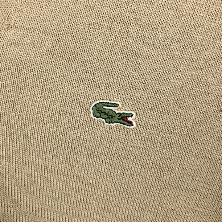 Lacoste V-neck acrylic and wool knit sweater, size 6, men's XL wool Beige type Vintage Second Hand