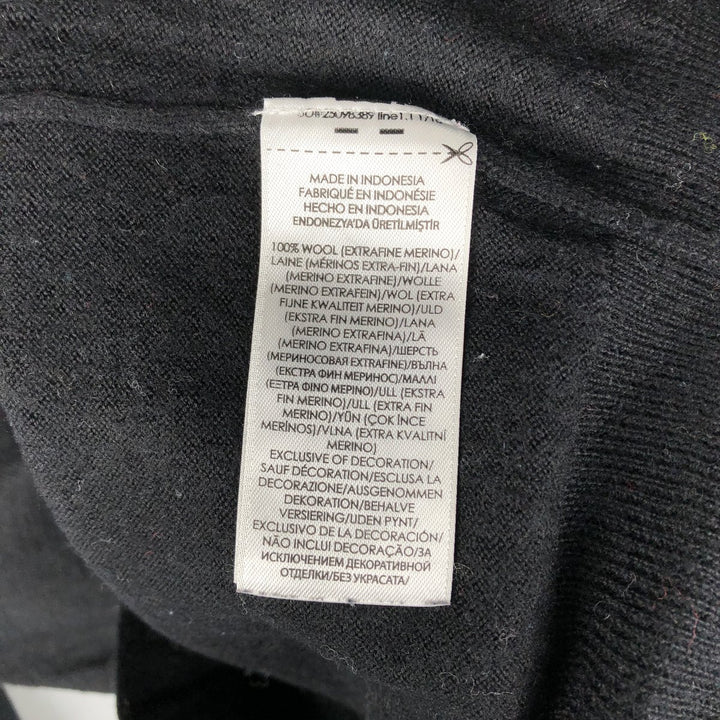 Ralph Lauren POLO RALPH LAUREN merino wool knit sweater, men's size M Merino wool black type Vintage Second Hand