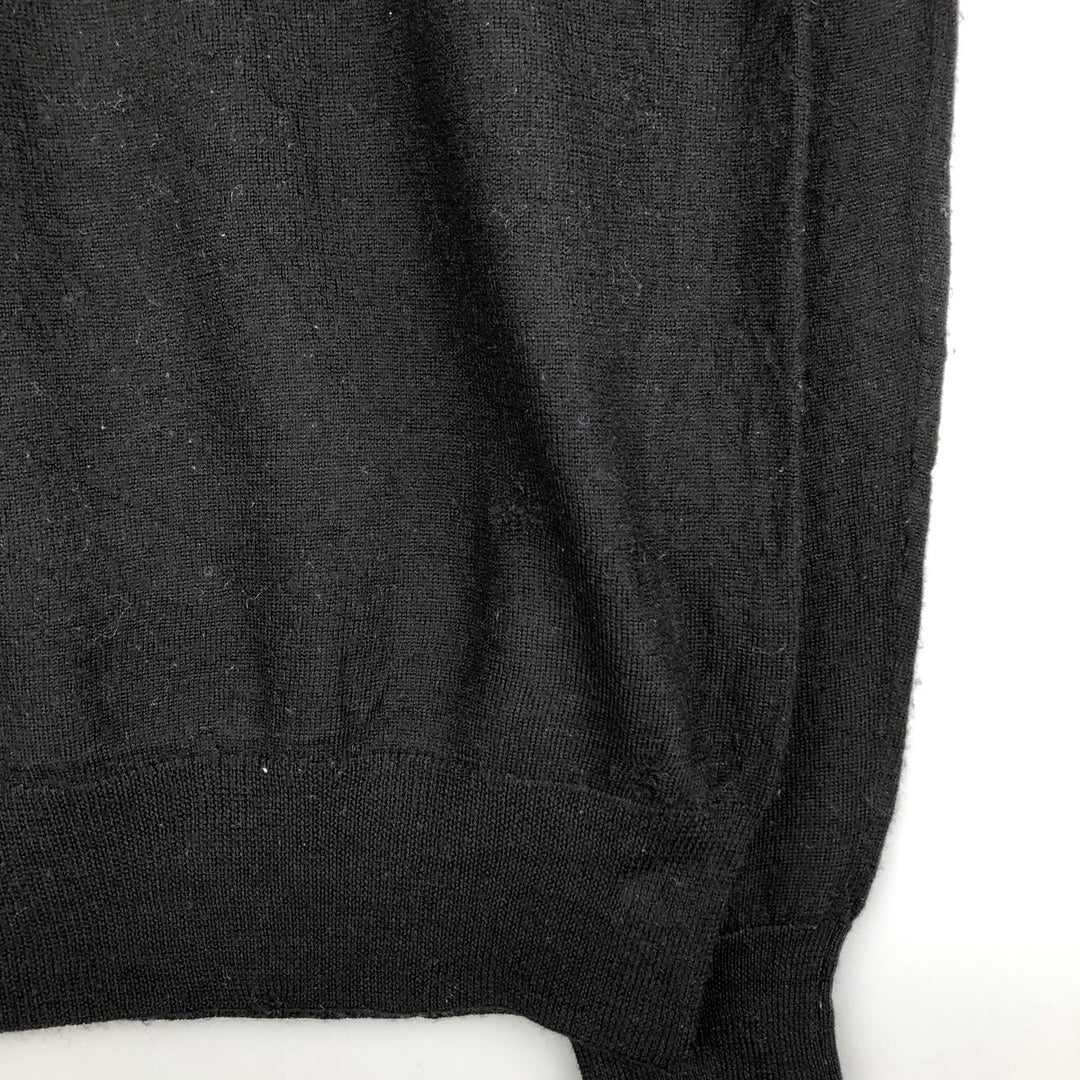 Ralph Lauren POLO RALPH LAUREN merino wool knit sweater, men's size M Merino wool black type Vintage Second Hand