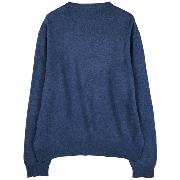 Ralph Lauren POLO RALPH LAUREN merino wool knit sweater, men's size L Merino wool blue type Vintage Second Hand