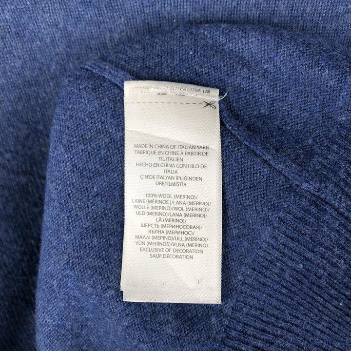 Ralph Lauren POLO RALPH LAUREN merino wool knit sweater, men's size L Merino wool blue type Vintage Second Hand