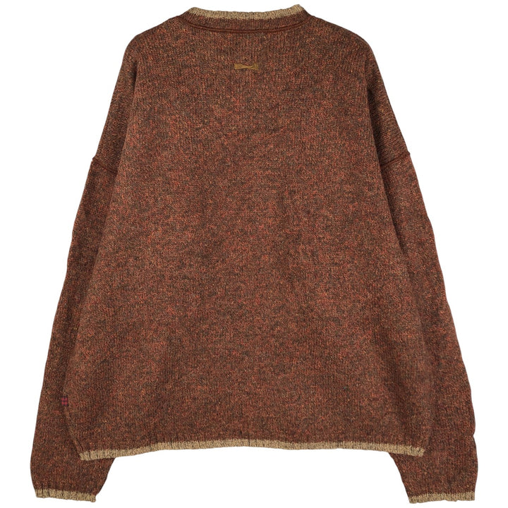 2000'S WOOLRICH Wool Knit Sweater, Men's XXL wool brown type Vintage Second Hand