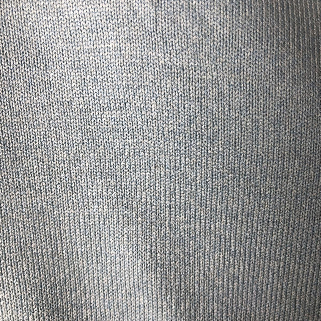 Vintage 1970'S Lacoste wool knit sweater, made in Spain, size 5 (men's L), crew neck. wool Blue type light blue Vintage Second Hand