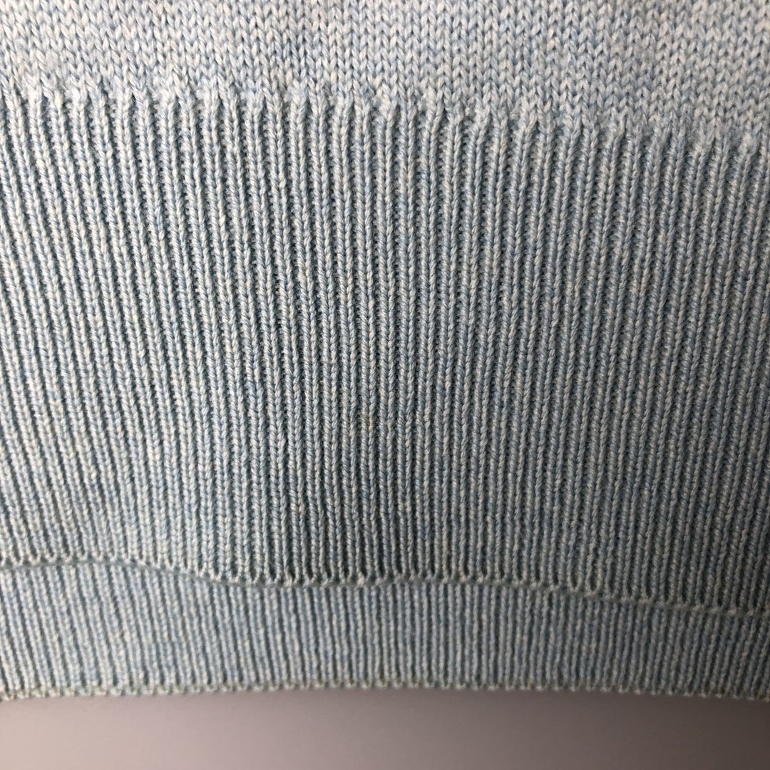 Vintage 1970'S Lacoste wool knit sweater, made in Spain, size 5 (men's L), crew neck. wool Blue type light blue Vintage Second Hand