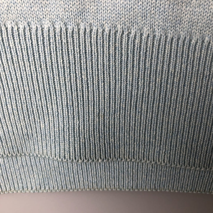 Vintage 1970'S Lacoste wool knit sweater, made in Spain, size 5 (men's L), crew neck. wool Blue type light blue Vintage Second Hand