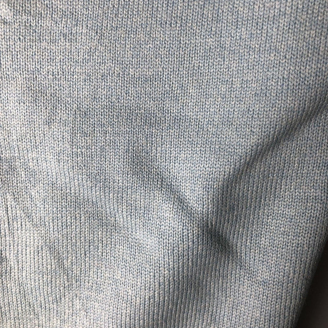 Vintage 1970'S Lacoste wool knit sweater, made in Spain, size 5 (men's L), crew neck. wool Blue type light blue Vintage Second Hand