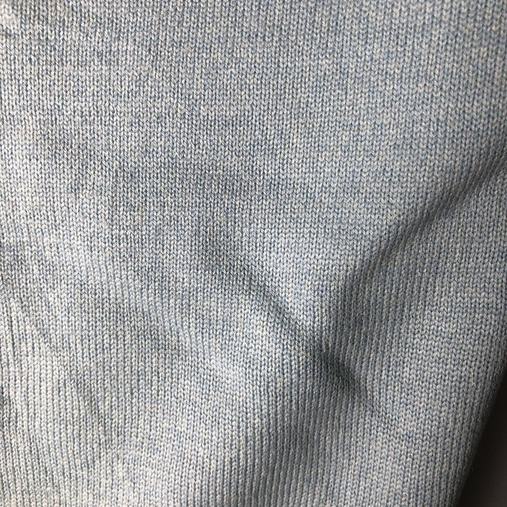 Vintage 1970'S Lacoste wool knit sweater, made in Spain, size 5 (men's L), crew neck. wool Blue type light blue Vintage Second Hand