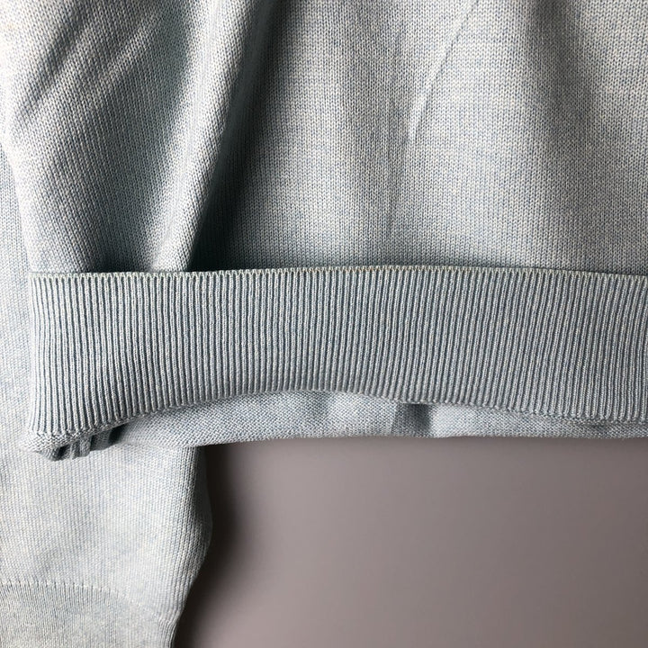 Vintage 1970'S Lacoste wool knit sweater, made in Spain, size 5 (men's L), crew neck. wool Blue type light blue Vintage Second Hand