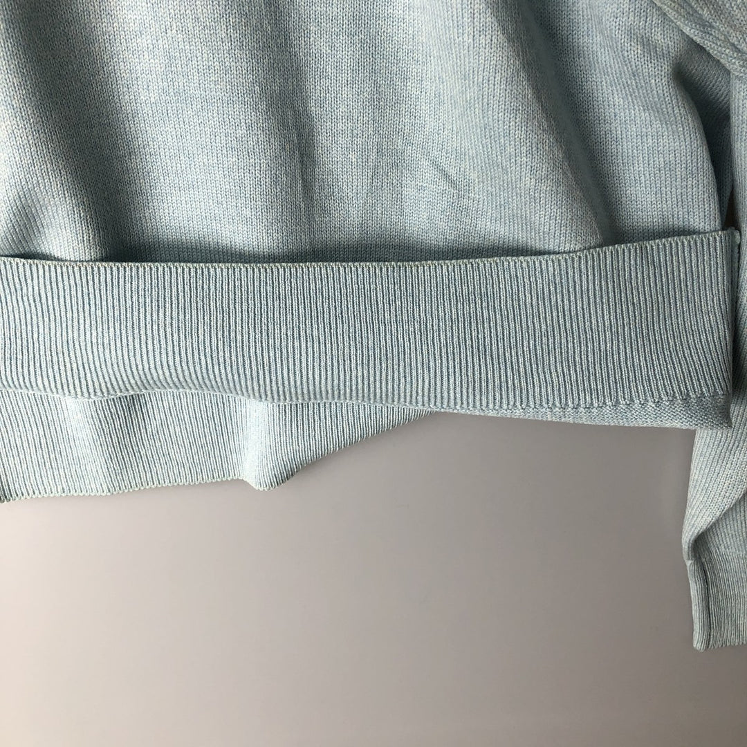 Vintage 1970'S Lacoste wool knit sweater, made in Spain, size 5 (men's L), crew neck. wool Blue type light blue Vintage Second Hand