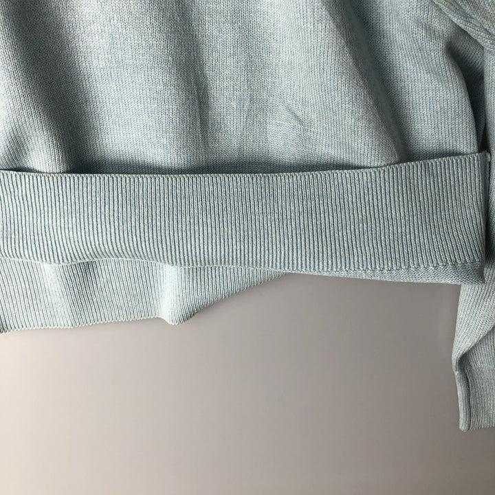 Vintage 1970'S Lacoste wool knit sweater, made in Spain, size 5 (men's L), crew neck. wool Blue type light blue Vintage Second Hand