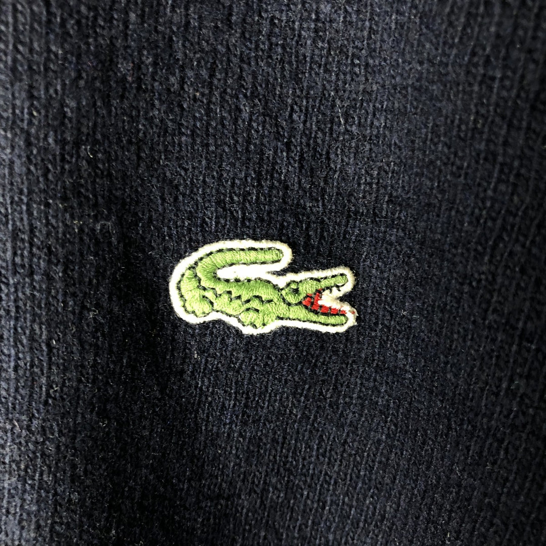 Vintage 90'S Lacoste lambswool knit sweater, Made in Spain, Men's XL Lamb wool navy blue type Vintage Second Hand