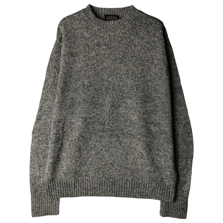 Pendleton wool knit sweater, men's size L unclear gray type Vintage Second Hand